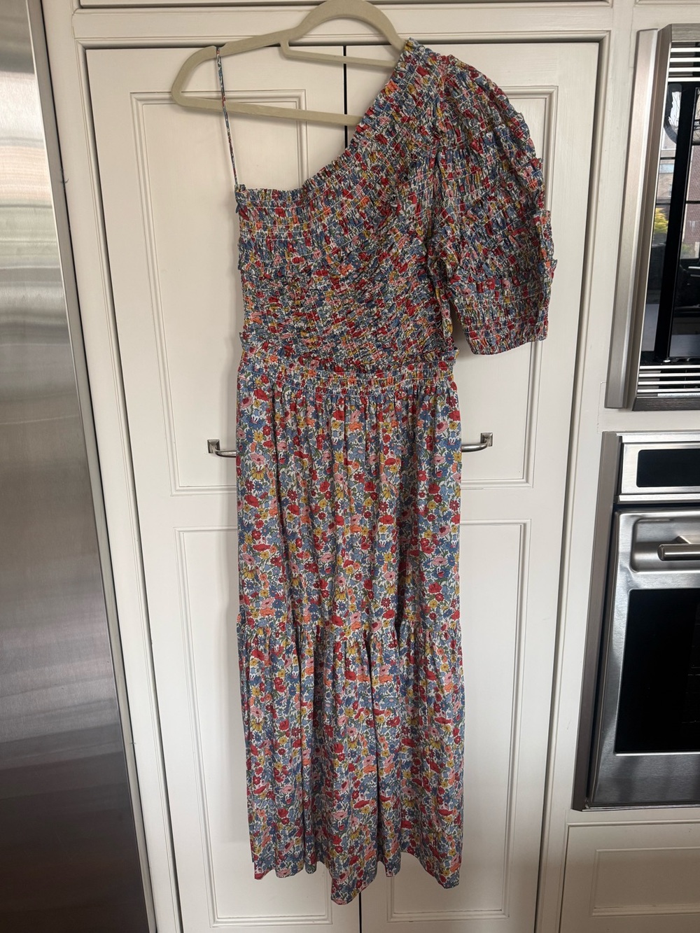 NWT Sea New York Hanna Liberty One-Shoulder Midi Dress in Multi-Color Floral - Picture 9 of 12